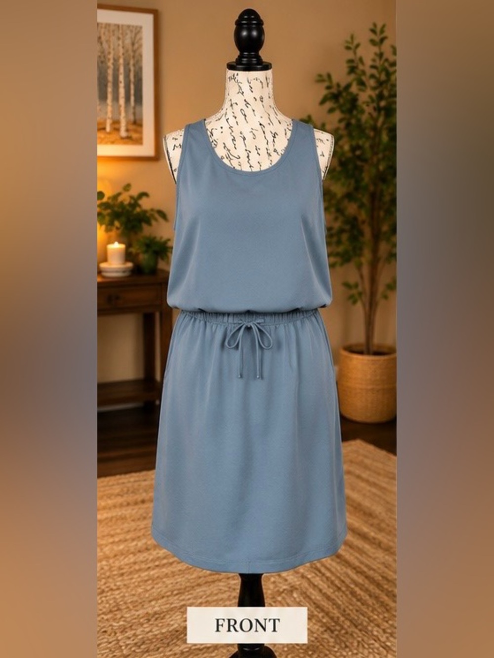 Patagonia Fleetwith Dress Blue Gray Sleeveless Cross Back Women’s Medium